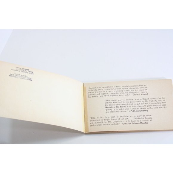 Story of Comock The Eskimo Robert Flaherty Edmund Carpenter Vintage 1972 77271 - Picture 2 of 5